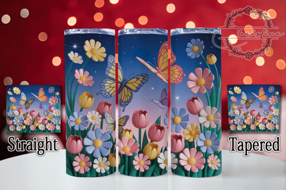 3D Colorful Butterfly Tumbler: Elevate Your DIY Drinkware Projects