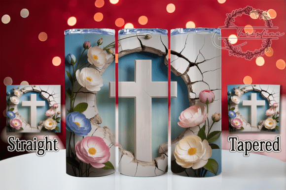 3D Easter Cross 20oz Tumbler