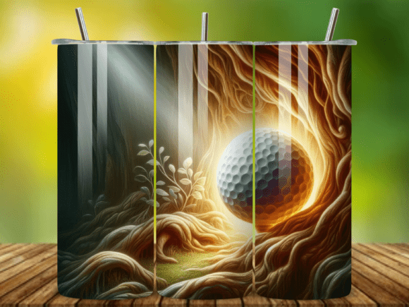 3D Golf Ball 20oz Tumbler Wrap V.3