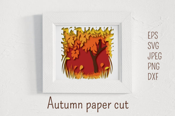Autumn Paper Cut Landscape