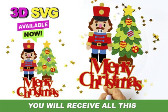 Christmas Nutcracker Topper SVG