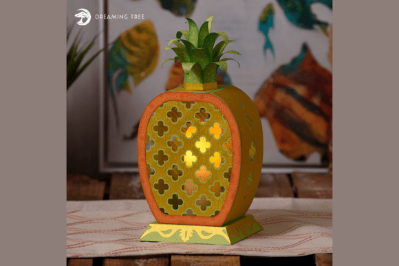Golden Pineapple Lantern SVG: Transform Your Space with Tropical Elegance