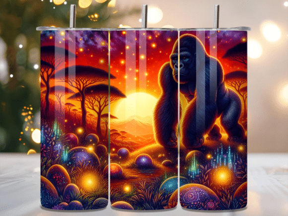 Gorilla Galaxy Fantasy 3D Tumbler Wrap