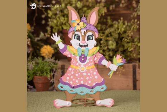 Jointed Mrs. Easter Bunny SVG