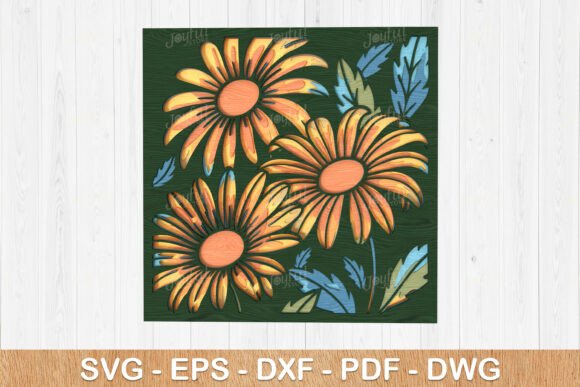 Layered Daisies Flower Wall Art SVG: Transforming Simple Blooms into Professional Decor