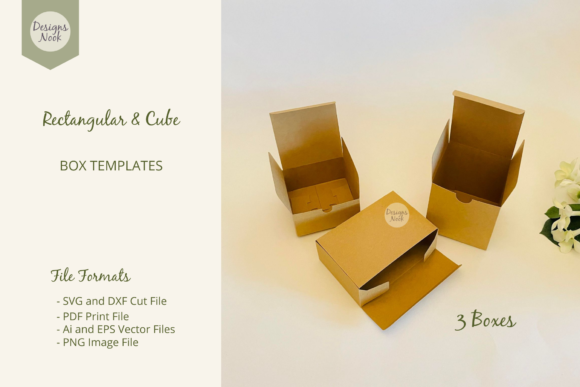 Rectangular and Cube Box Templates TRIO