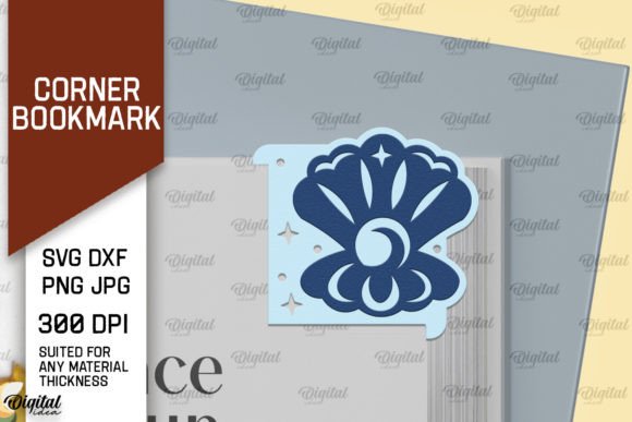 Seashell Corner Bookmark Paper Cut: Digital Design Guide