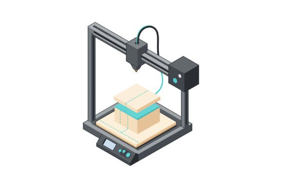 The Precision of Modern Fabrication: Analyzing the 3D Printer Creating a Beige Box with Blu