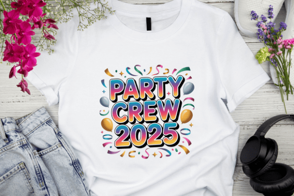 Unleash Your Creativity with Retro 3D Text Party 2025 Bright Colors