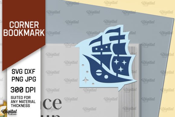 Unlocking Creativity with the Ship Corner Bookmark Paper Cut Digital Design