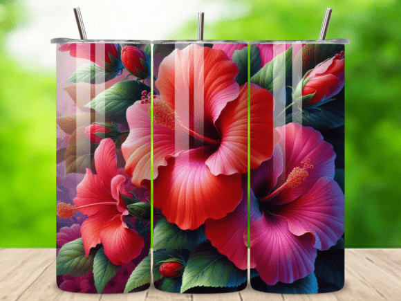 Unlocking the Potential of 3D Hibiscus Floral Red Pink Tumbler V.1 for Your Craft Business
